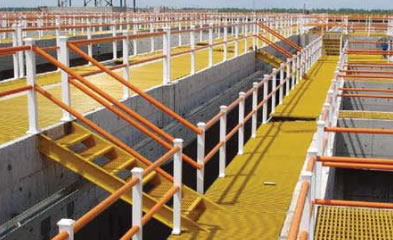 FRP Walkway For Sewage Treatment Plant