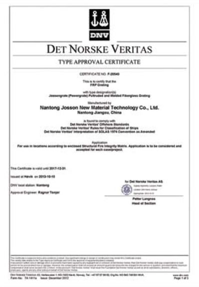 DNV Certificate